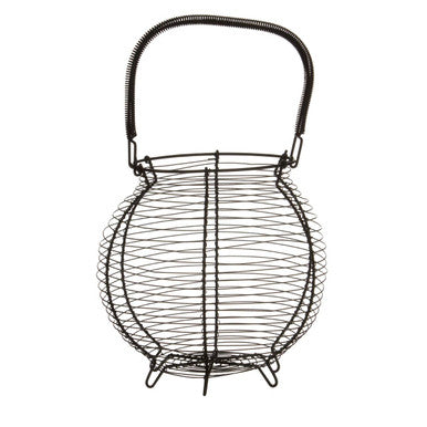 Orsina Hygge Matte Black Egg Basket – Modern Iron Wire Kitchen Storage