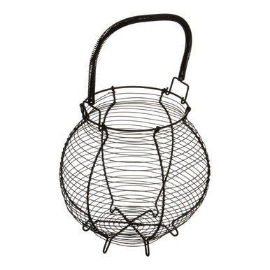 Orsina Hygge Matte Black Egg Basket – Modern Iron Wire Kitchen Storage