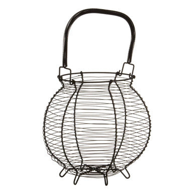 Orsina Hygge Matte Black Egg Basket – Modern Iron Wire Kitchen Storage