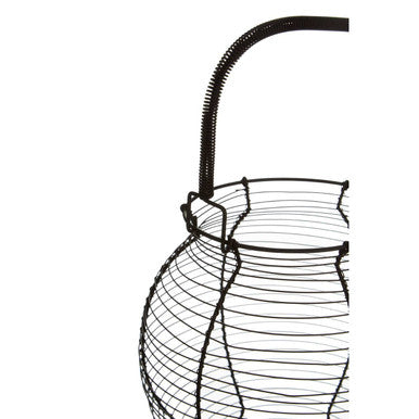 Orsina Hygge Matte Black Egg Basket – Modern Iron Wire Kitchen Storage