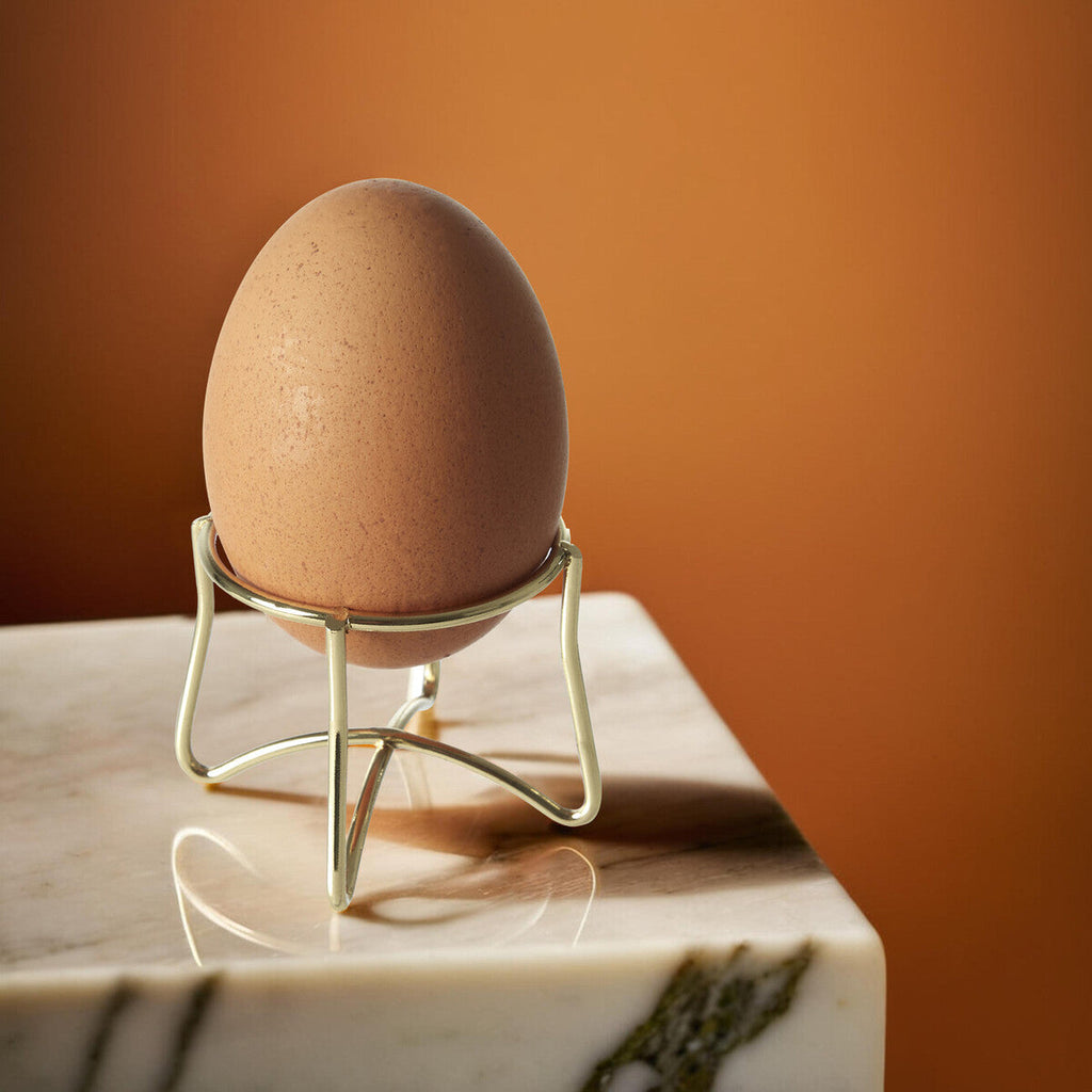 Orsina Hygge Gold Finish Iron Egg Holder – Modern Scandi Style Stand
