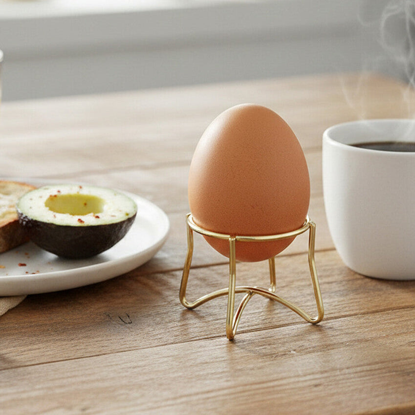 Orsina Hygge Gold Finish Iron Egg Holder – Modern Scandi Style Stand