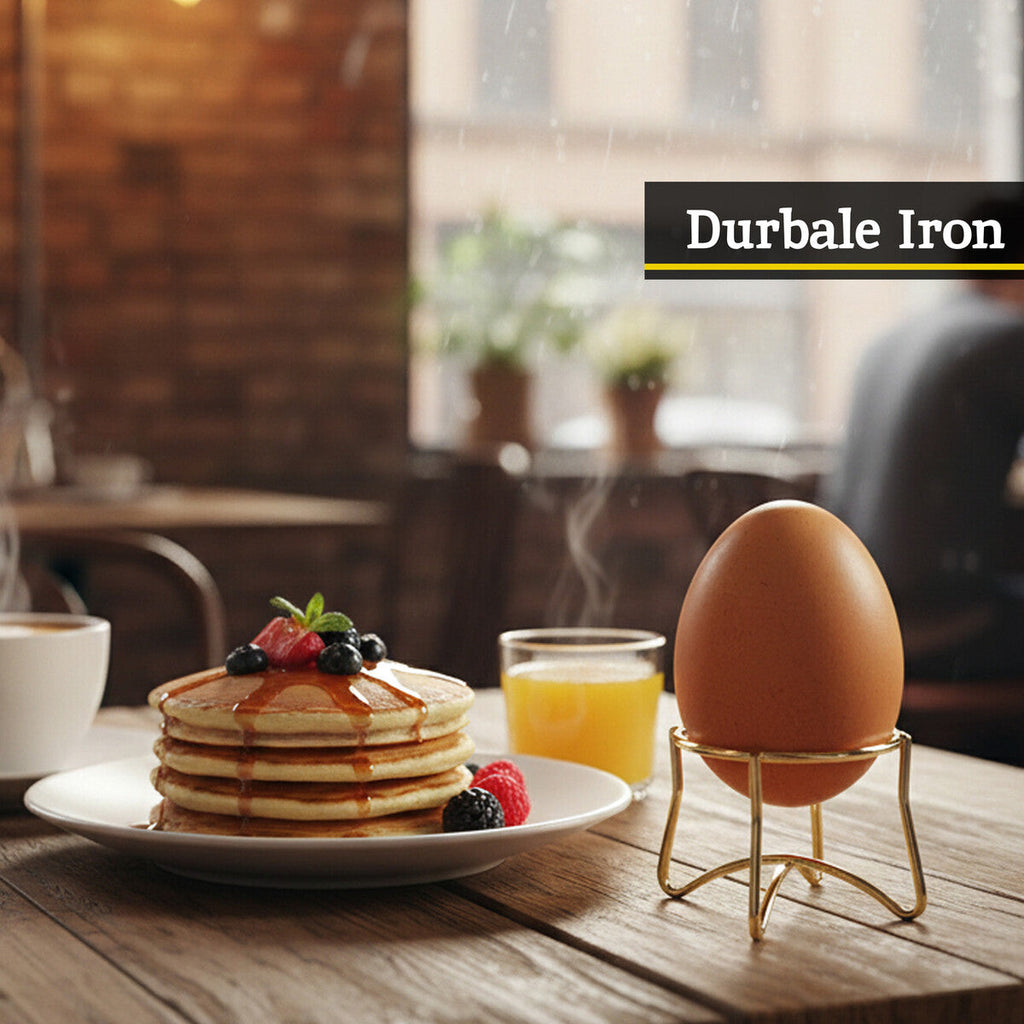 Orsina Hygge Gold Finish Iron Egg Holder – Modern Scandi Style Stand