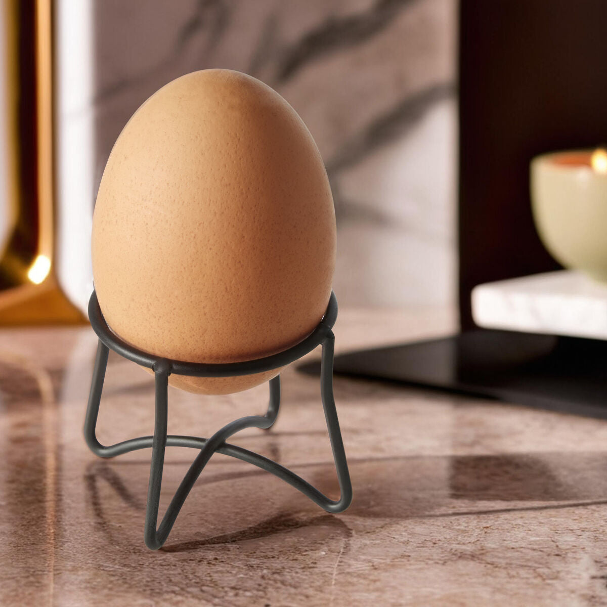 Orsina Hygge Single Egg Holder – Matte Black Iron Minimalist Tableware