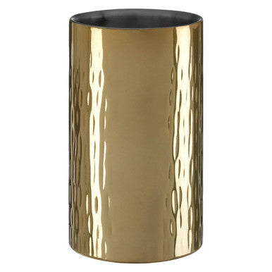 Orsina Mixology Hammered Brass Wine Cooler | Insulated Gold Chiller