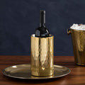 Orsina Mixology Hammered Brass Wine Cooler | Insulated Gold Chiller