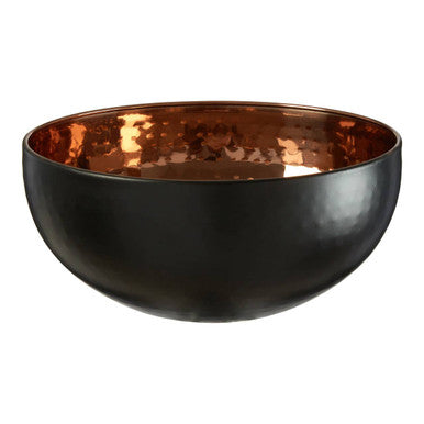 Orsina Miressa Hammered Serving Bowl – Black & Gold Stainless Steel