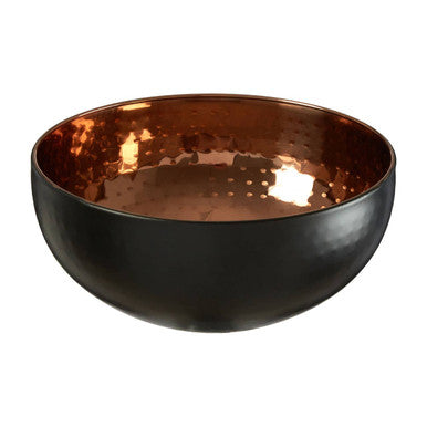 Orsina Miressa Hammered Serving Bowl – Black & Gold Stainless Steel