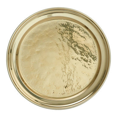 Orsina Miressa Brass Large Serving Plate – Round Deep Dish Platter