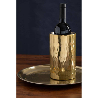 Orsina Miressa Brass Large Serving Plate – Round Deep Dish Platter