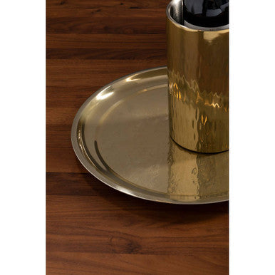 Orsina Miressa Brass Large Serving Plate – Round Deep Dish Platter
