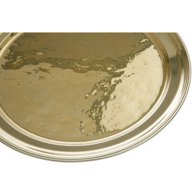 Orsina Miressa Brass Large Serving Plate – Round Deep Dish Platter