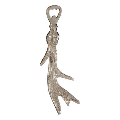 Orsina Antler Bottle Opener – Sculptural Nickel-Tone Bar Tool