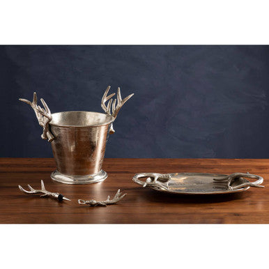 Orsina Antler Bottle Opener – Sculptural Nickel-Tone Bar Tool