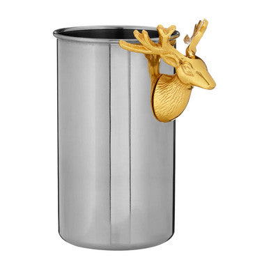 Orsina Atholl Wine Cooler – Silver & Gold Stag Head Handle Chiller