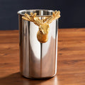 Orsina Atholl Wine Cooler – Silver & Gold Stag Head Handle Chiller