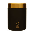 Orsina Liberty Tea Canister – Black Enamel with Gold Accents