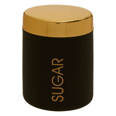 Orsina Liberty Sugar Canister – Black and Gold Kitchen Storage Jar