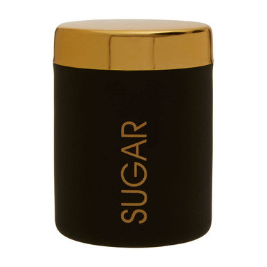 Orsina Liberty Sugar Canister – Black and Gold Kitchen Storage Jar
