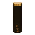 Orsina Liberty Black Enamel Pasta Canister with Gold Lid Storage