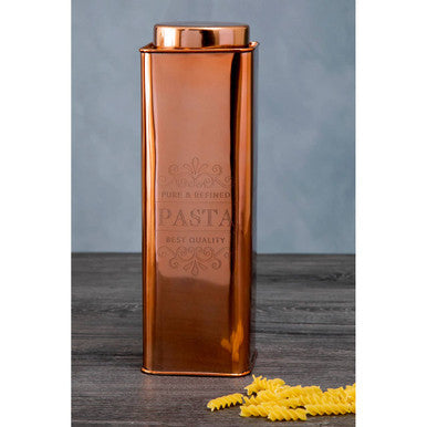 Pasta Canister by Orsina – Chai Square Copper Finish Food Storage