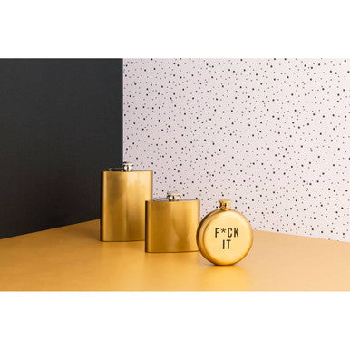 Orsina Auden 8oz Gold Finish Hip Flask – Luxury Stainless Steel Gift