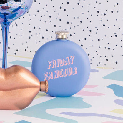 Orsina Mimo Friday Fanclub Hip Flask – Blue Pocket Flask for Spirits
