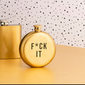 Orsina Mimo F*Ck It Hip Flask – Gold Finish Novelty Barware Gift