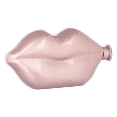 Orsina Mimo Pout Hip Flask – Brushed Pink Satin Finish Barware