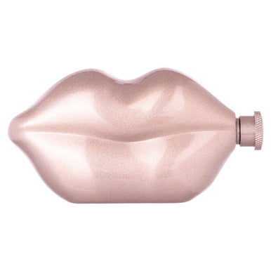 Orsina Mimo Pout Hip Flask – Brushed Pink Satin Finish Barware