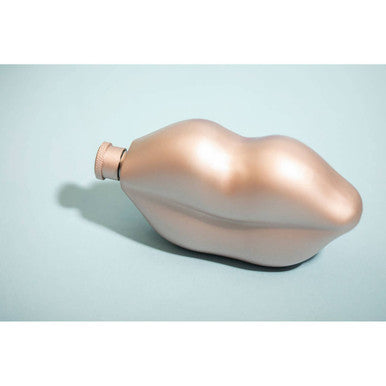 Orsina Mimo Pout Hip Flask – Brushed Pink Satin Finish Barware