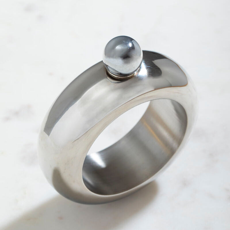 Mimo Silver Bangle Hip Flask – Wearable Bracelet Flask by Orsina