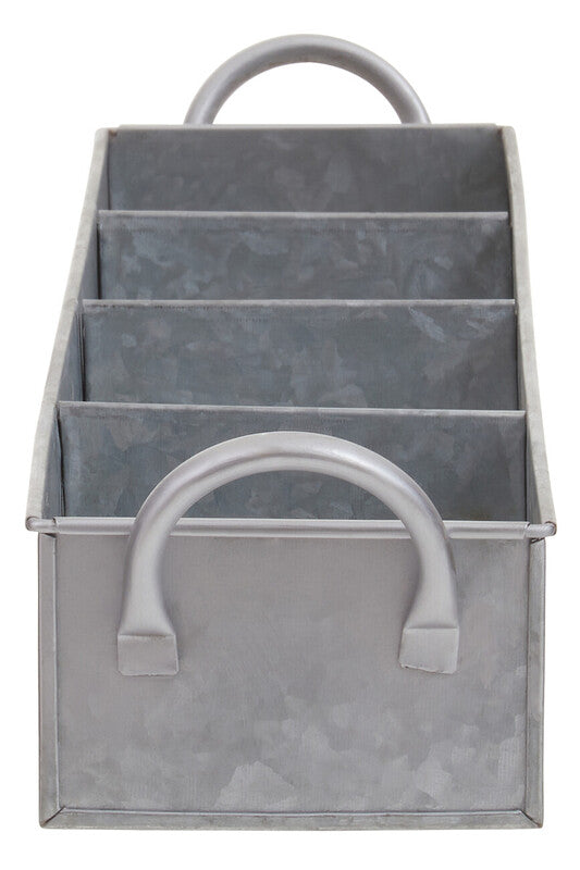 Orsina Galvanised Steel 4 Compartment Rectangular Serving Tray
