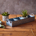 Orsina Galvanised Steel 4 Compartment Rectangular Serving Tray