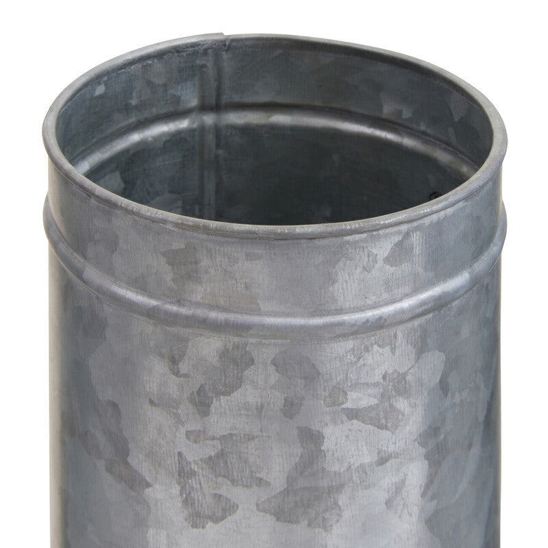 Orsina Galvanised Steel Canisters – Set of 3 Ribbed Kitchen Storage