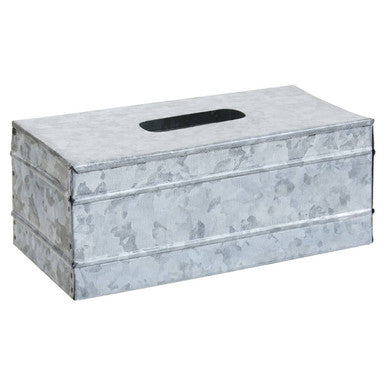Orsina Drummond Galvanised Steel Rectangular Tissue Box Cover