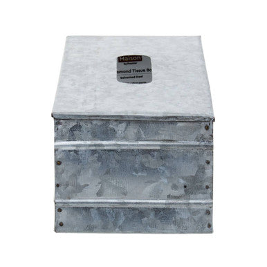 Orsina Drummond Galvanised Steel Rectangular Tissue Box Cover