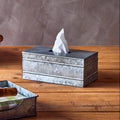 Orsina Drummond Galvanised Steel Rectangular Tissue Box Cover