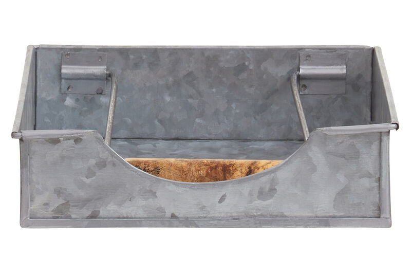 Orsina Drummond Galvanised Steel Napkin Holder with Wood Grips
