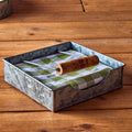 Orsina Drummond Galvanised Steel Napkin Holder with Wood Grips