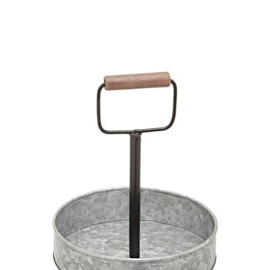 Orsina Drummond 2-Tier Galvanised Steel Cake Stand with Handle