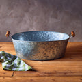 Orsina Drummond Galvanised Steel Drinks Tub | Silver Ice Bucket