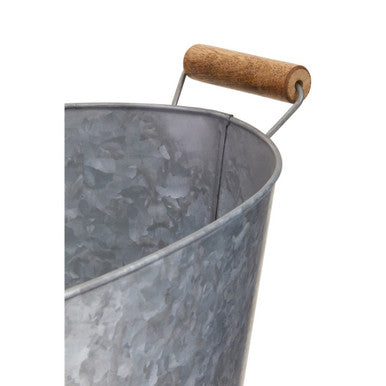 Orsina Drummond Galvanised Steel Drinks Tub | Silver Ice Bucket