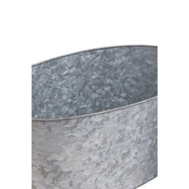 Orsina Drummond Galvanised Steel Drinks Tub | Silver Ice Bucket