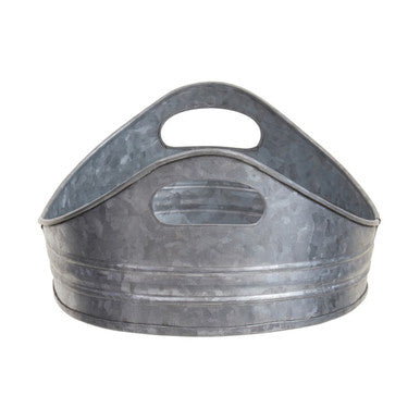 Orsina Galvanised Steel Oval Serving Trays – Set of 2 Nesting Trays