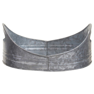 Orsina Galvanised Steel Oval Serving Trays – Set of 2 Nesting Trays