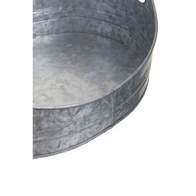 Orsina Galvanised Steel Oval Serving Trays – Set of 2 Nesting Trays