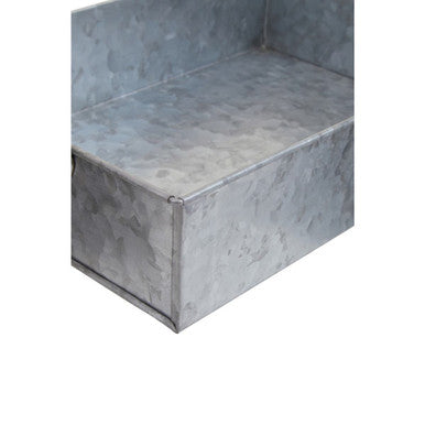 Orsina Drummond Galvanised Steel Rectangular Serving Tray with Handles