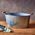 Orsina Drummond Large Boat-Shaped Galvanised Steel Serving Tray