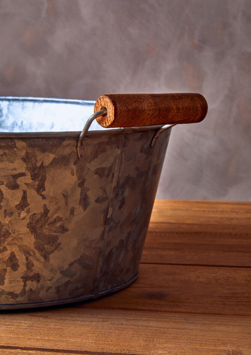 Orsina Drummond Large Boat-Shaped Galvanised Steel Serving Tray